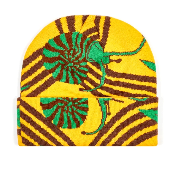 【ALLTIMERS】 SNAIL TRAIL BEANIE 金/咖啡_0
