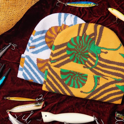 【ALLTIMERS】 SNAIL TRAIL BEANIE 金/咖啡_1
