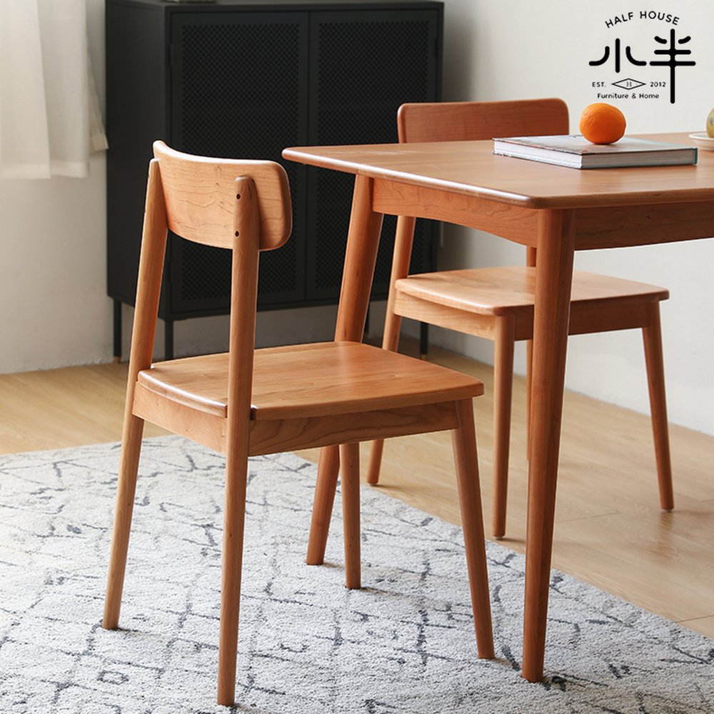 小半家具格林櫻桃木餐椅2入組_0
