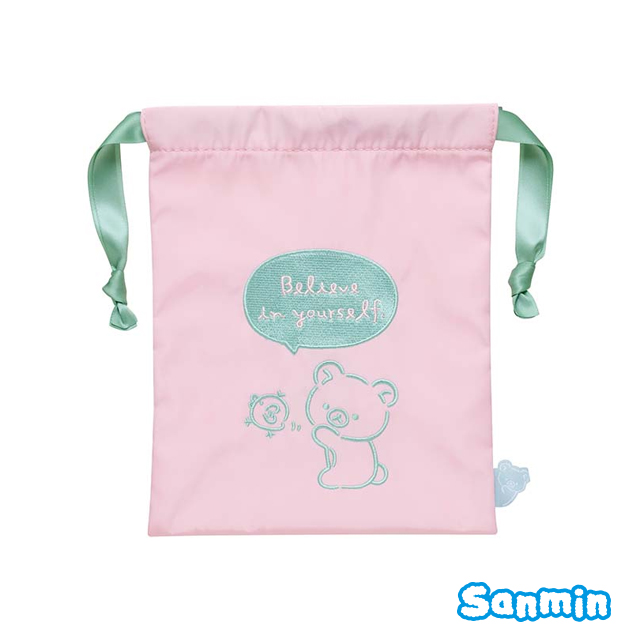 【拉拉熊Rilakkuma】訊息系列刺繡束口袋_0