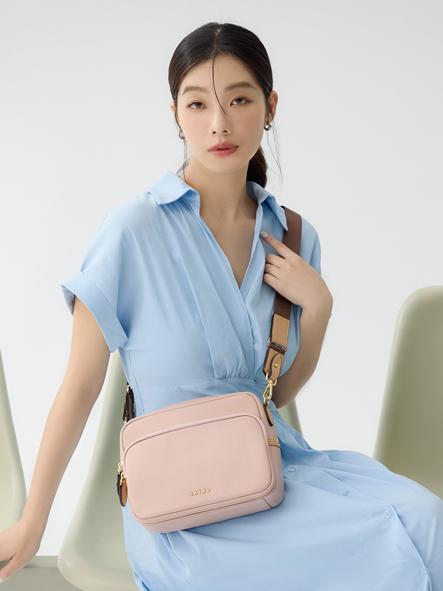 S'AIME 頭層真皮雙層相機方包｜S'AIME 東京企劃