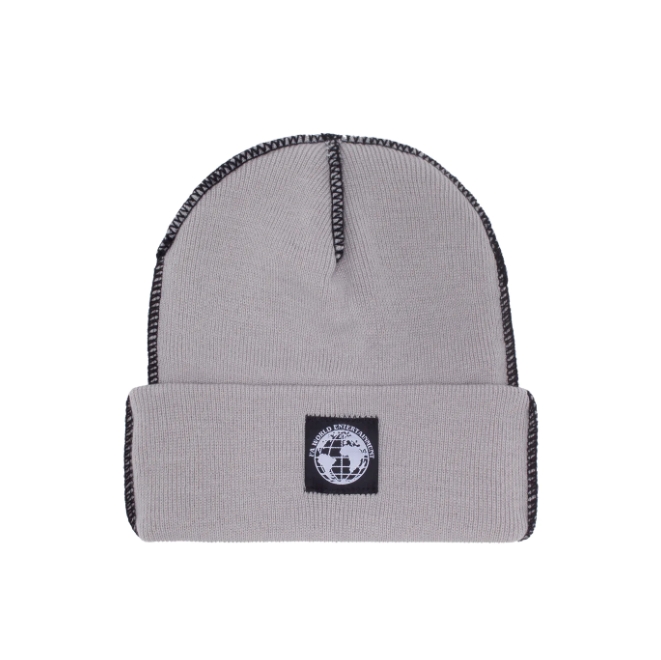 【FUCKING AWESOME】FA WORLD CONTRAST STITCH CUFF 毛帽 灰_0