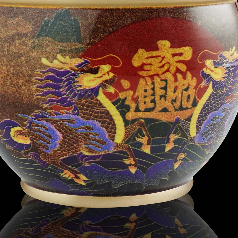 招財麒麟黃銅聚寶盆