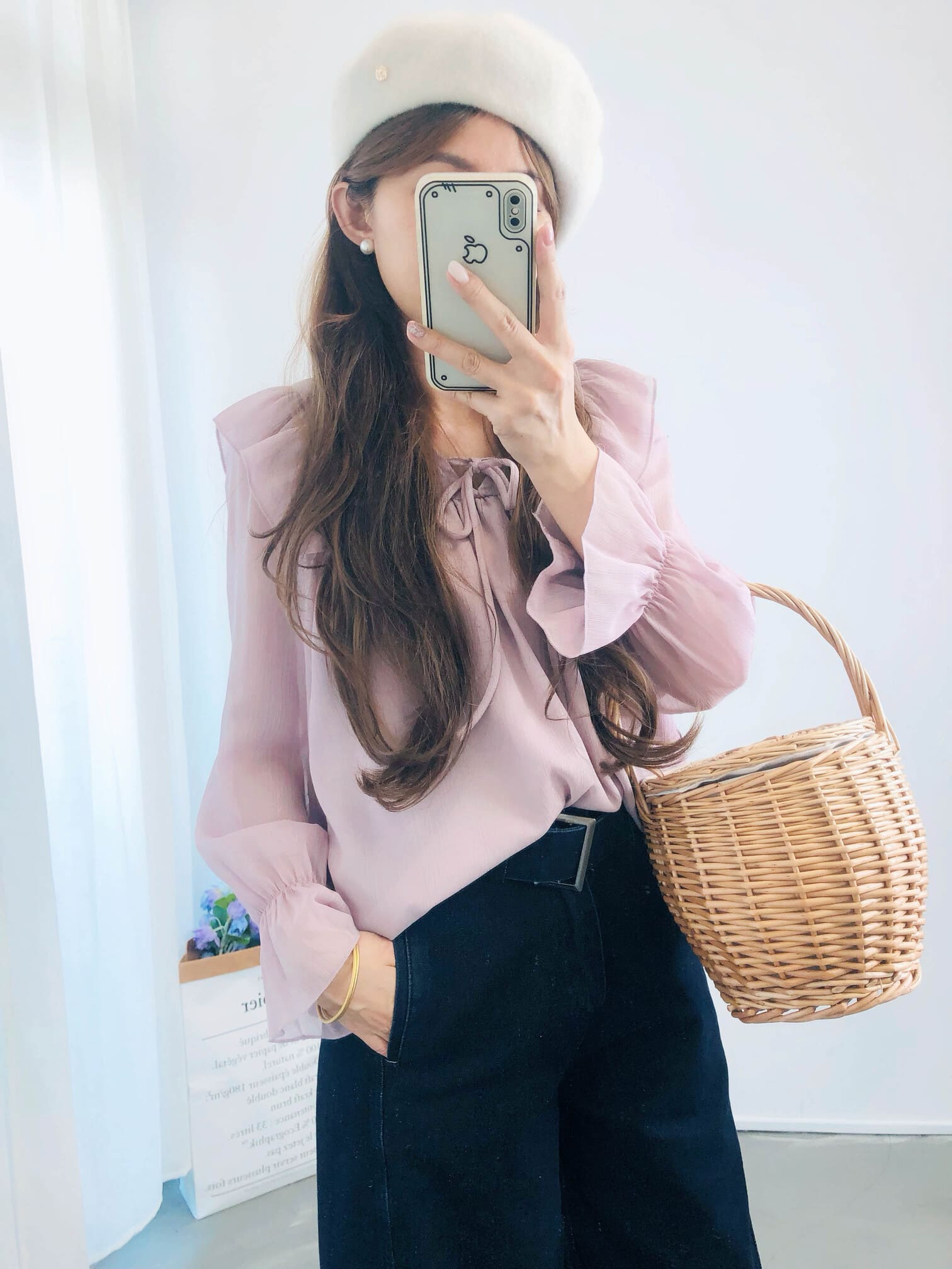 【missy shop】輕吻浪花綁帶上衣-47453_0