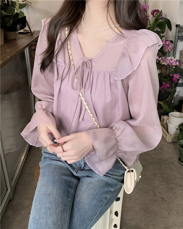 【missy shop】輕吻浪花綁帶上衣-47453_1