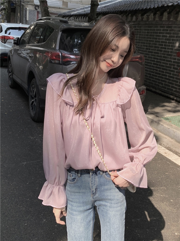 【missy shop】輕吻浪花綁帶上衣-47453_2