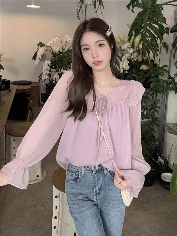 【missy shop】輕吻浪花綁帶上衣-47453_3