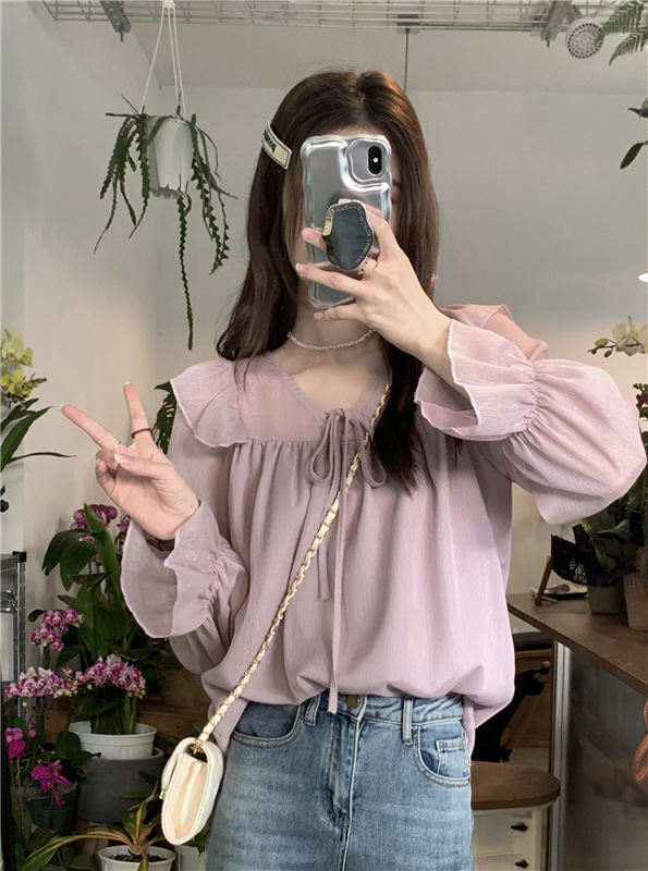 【missy shop】輕吻浪花綁帶上衣-47453_7