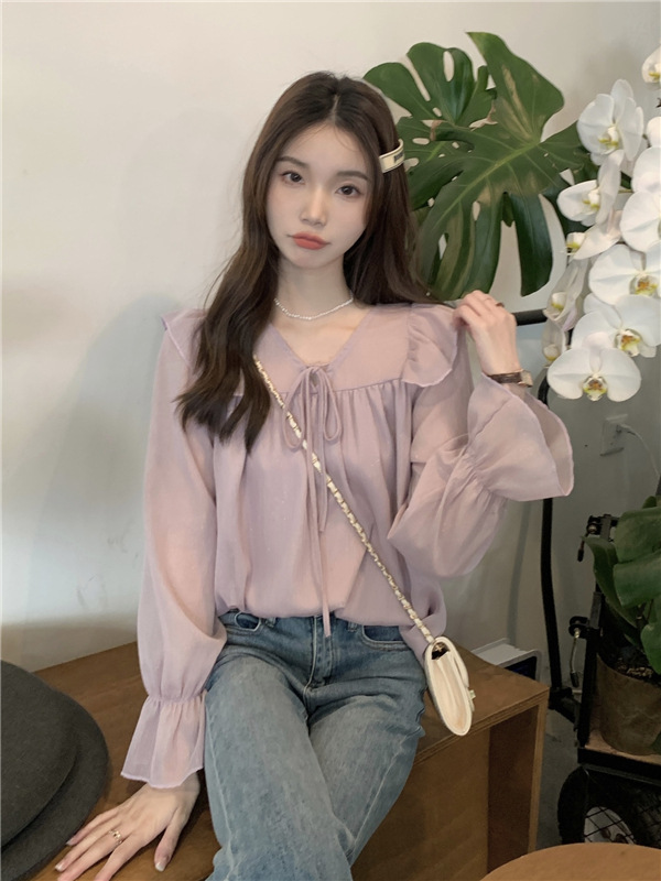 【missy shop】輕吻浪花綁帶上衣-47453_9