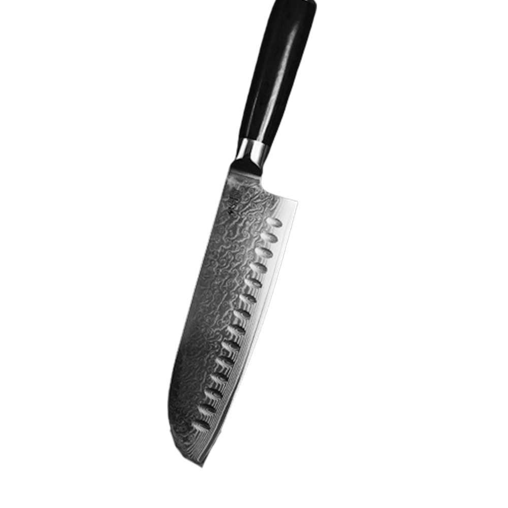 【日本YOSHINA】日本製大馬士革紋不鏽鋼三德刀17.8cm_1