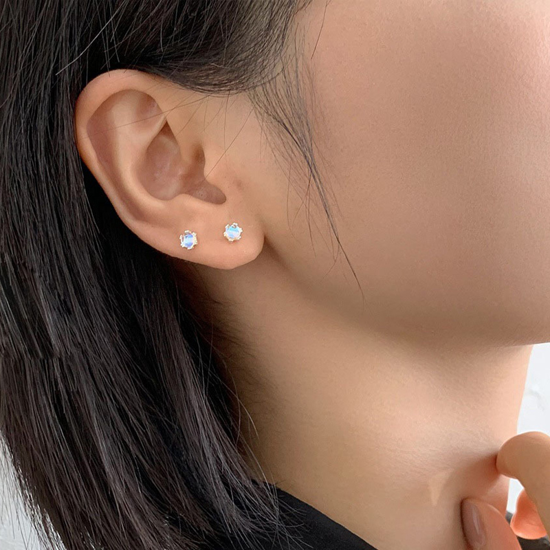 S925月光石鎖珠耳環_7