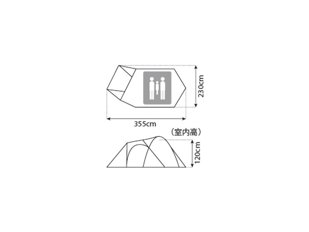 Amenity Dome 寢室帳S 象牙白(SDE-002-IV-US)