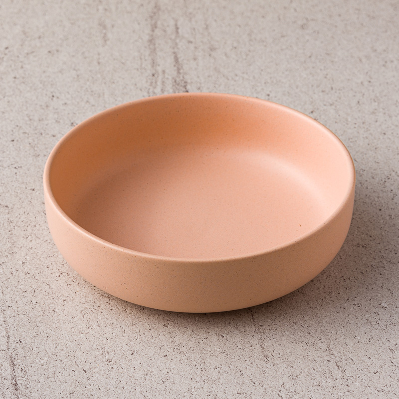 WAGA 簡約淡雅 19.5cm 陶瓷深盤｜嫩粉｜單品_0