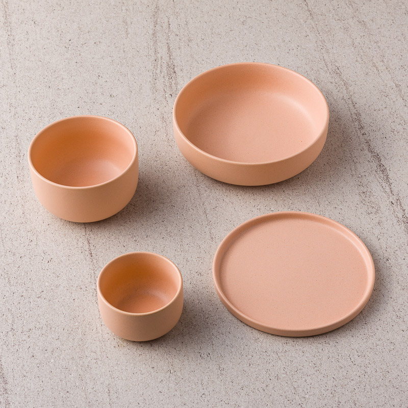 WAGA 簡約淡雅 13cm 陶瓷碗｜嫩粉｜單品_4