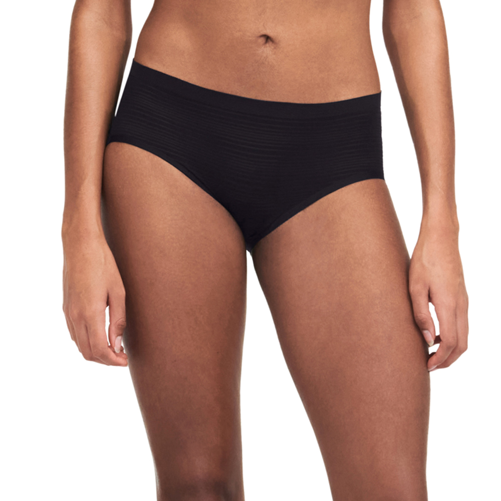 【Chantelle Lab】透氣涼感無痕四角內褲>黑色(20D40_011)【Soft Stretch Stripes】_0