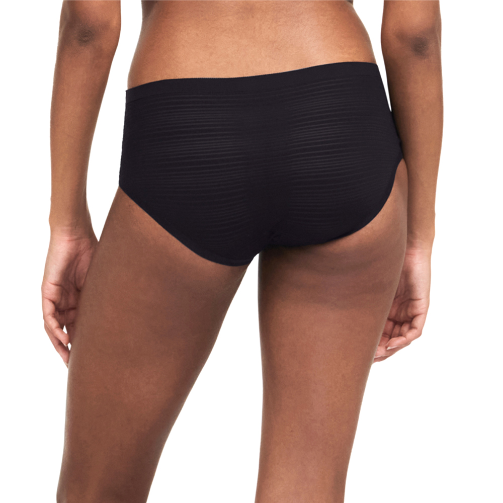 【Chantelle Lab】透氣涼感無痕四角內褲>黑色(20D40_011)【Soft Stretch Stripes】_1