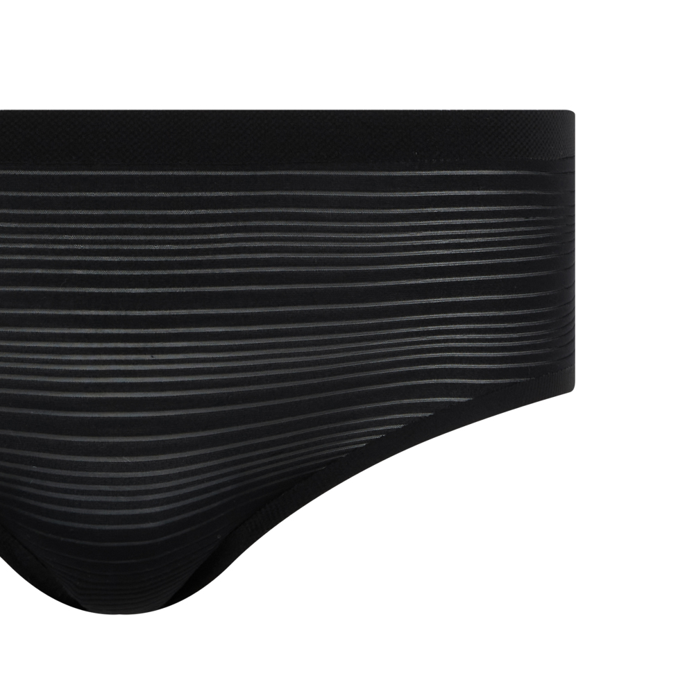 【Chantelle Lab】透氣涼感無痕四角內褲>黑色(20D40_011)【Soft Stretch Stripes】_3
