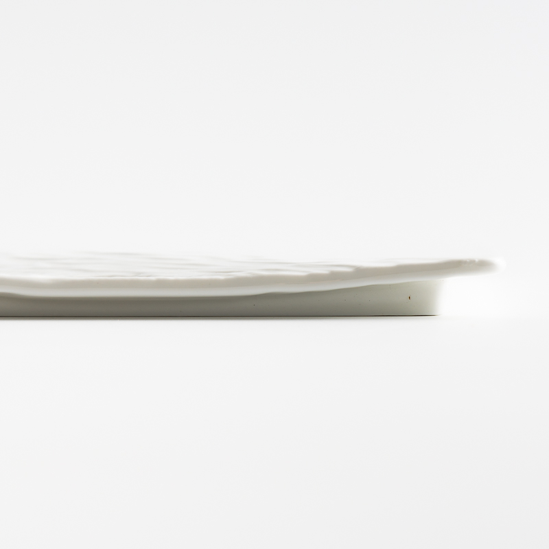 歐式 淨白純粹 26cm 陶瓷方型陶瓷幾何創意平盤│單品_1