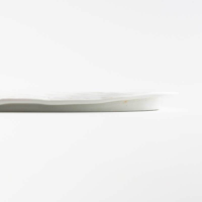 歐式 淨白純粹 33cm 陶瓷鵝卵石創意平盤│單品_1