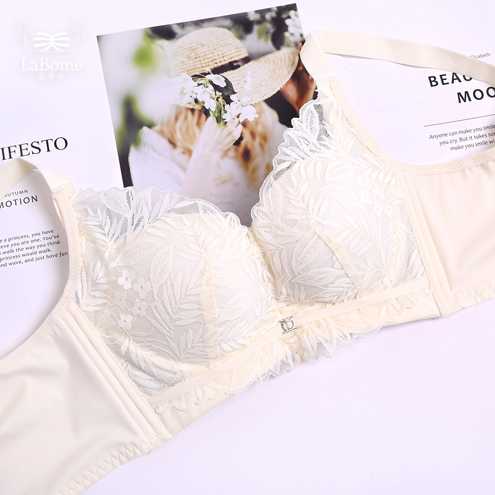 【花見BLOOM】爆乳純愛蕾絲無鋼圈內衣 M-XXL 白色 A10103_6