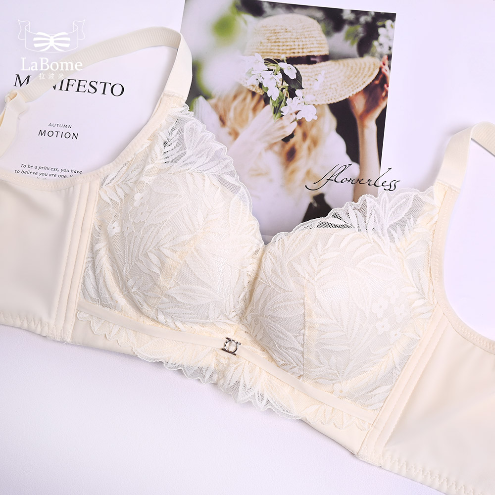 【花見BLOOM】爆乳純愛蕾絲無鋼圈內衣 M-XXL 白色 A10103_7