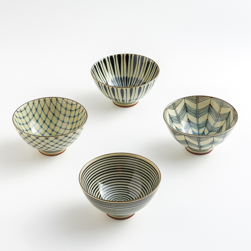日式 手繪彩紋 12.5cm 陶瓷碗｜重十草｜單品_3