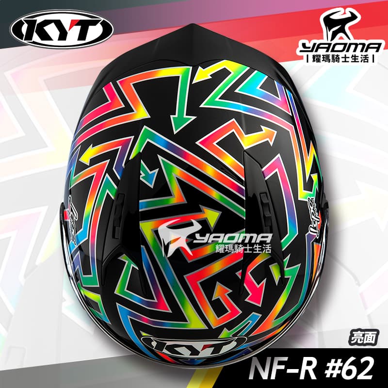 KYT 安全帽 NF-R #62 亮面 鱷魚 選手彩繪 內鏡 全罩 NFR 雙D扣_5