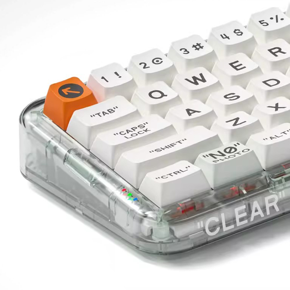 機械鍵盤】MelGeek Mojo68 Plastic 透明機械鍵盤