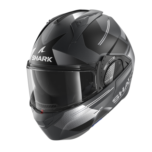 SHARK 安全帽 EVO-GT TEKLINE 灰鉻銀 HE8917 內置墨鏡 內墨鏡 可樂帽_0