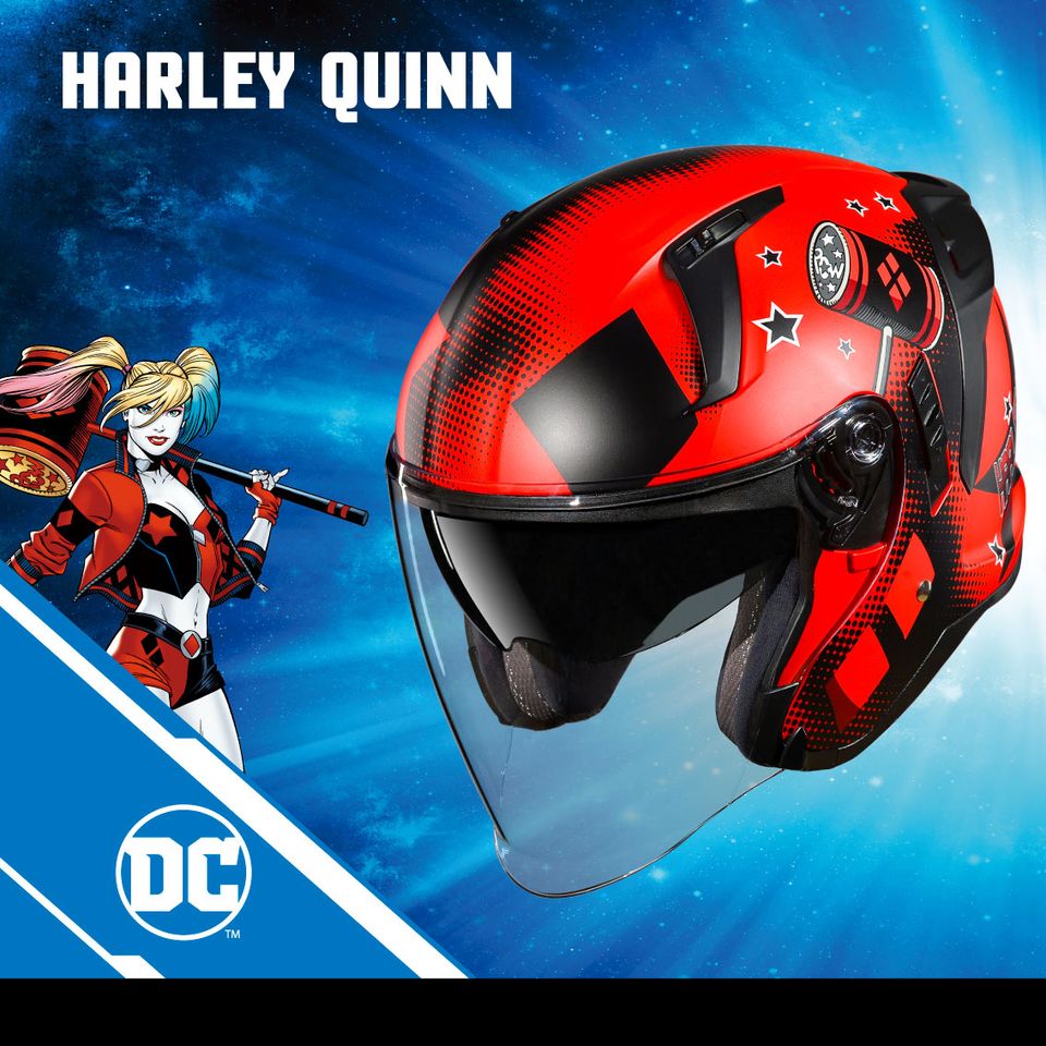 DC正版授權】MIG FENG MF320 DC聯名款哈莉・奎茵小丑女3/4罩安全帽(內藏墨鏡), image size:960x960