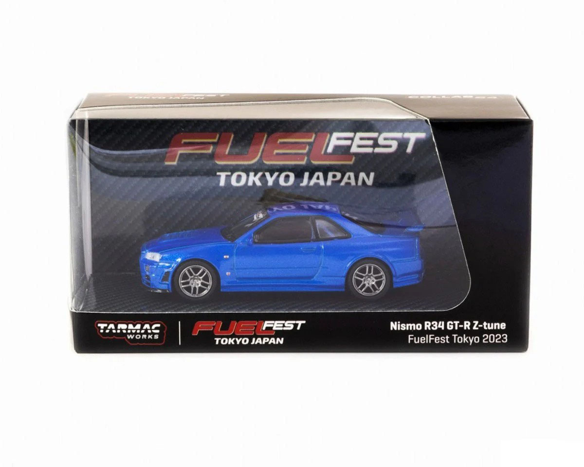 預購)TARMAC WORKS 1/64 日產Nissan Skyline GT-R R34 Z-tune FuelFest