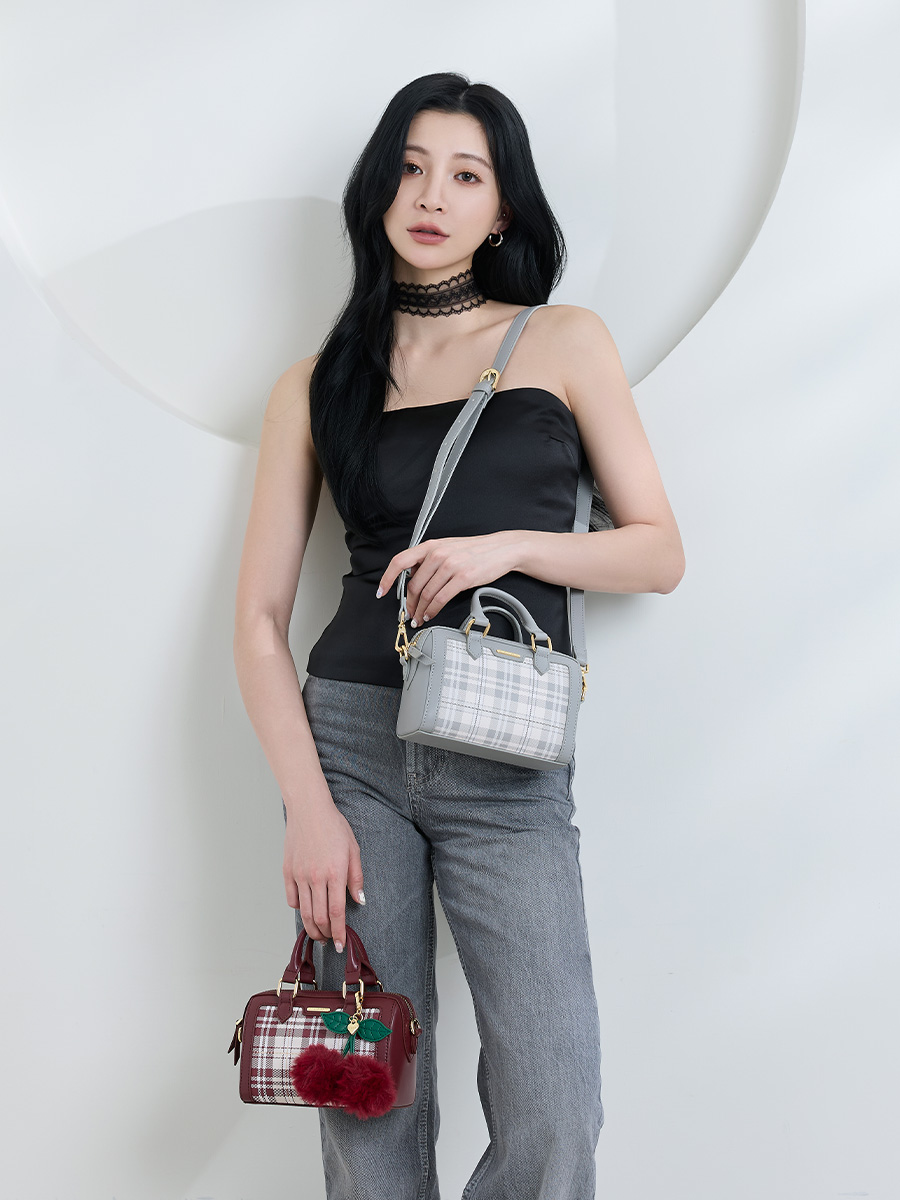 S'AIME ChicChic格紋波士頓包(XS)｜S'AIME 東京企劃