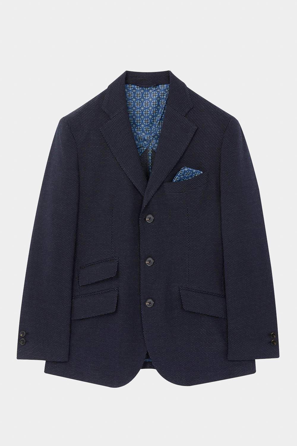 SST&C Navy Blue Dotted Casual Suit Jacket | 0612309005  (Outlet)_6