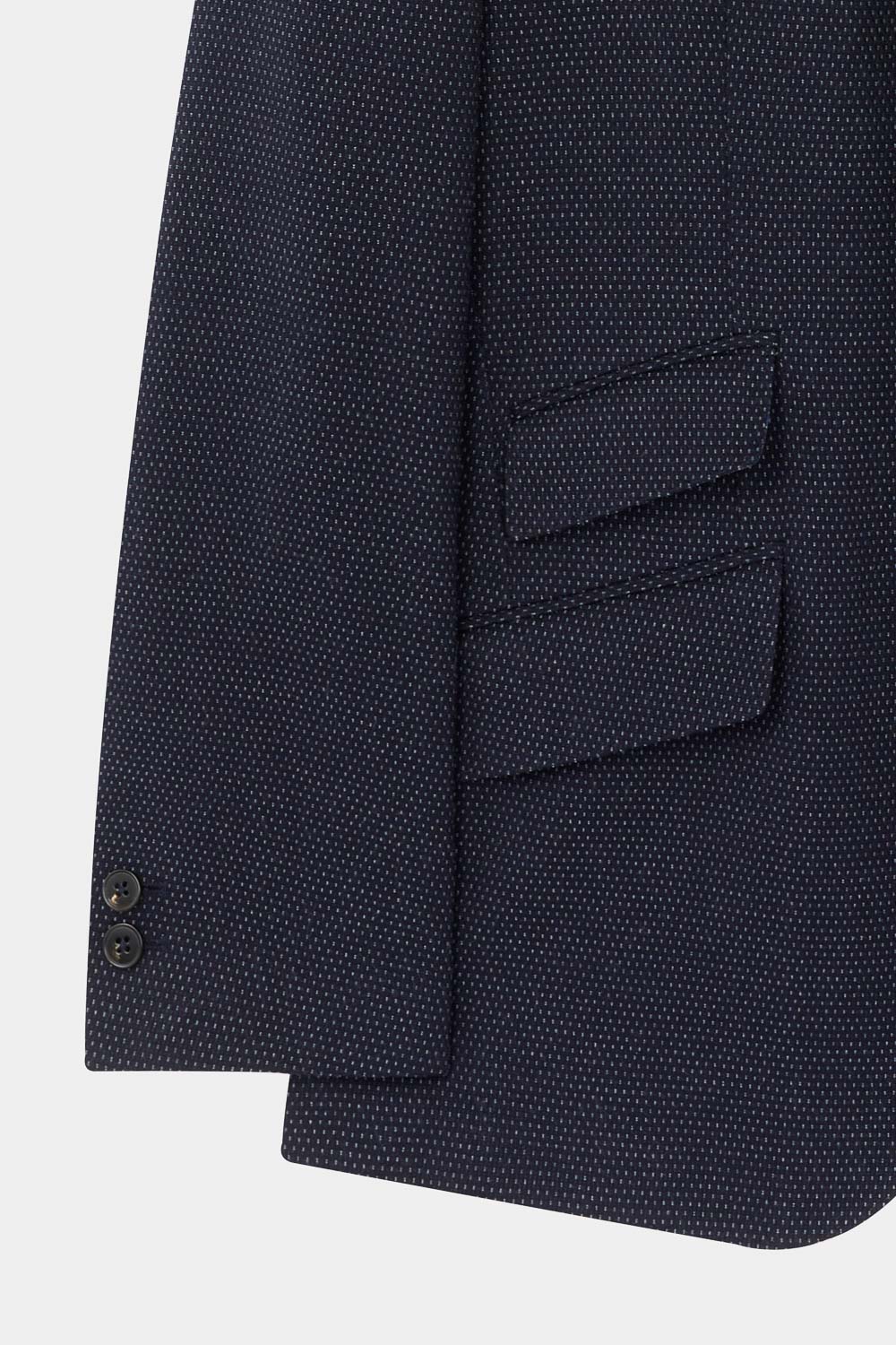 SST&C Navy Blue Dotted Casual Suit Jacket | 0612309005  (Outlet)_8