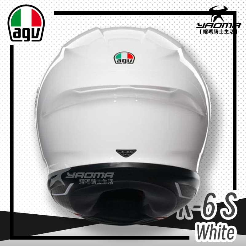 【全新小改款】 AGV K-6 S 素色 亮白 極輕量 雙D扣 亞洲版 公司貨 全罩安全帽 K6S_4