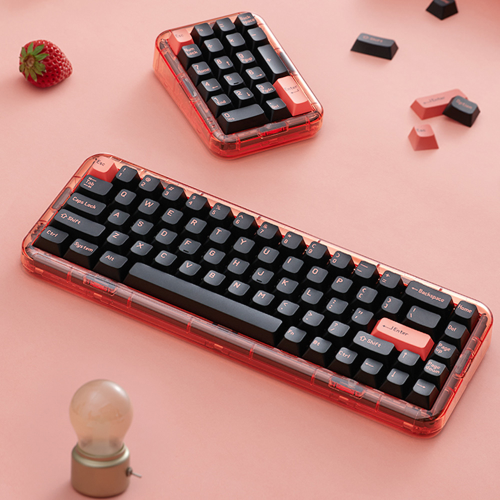 機械鍵盤】MelGeek Mojo68 黑鴿子透明機械鍵盤