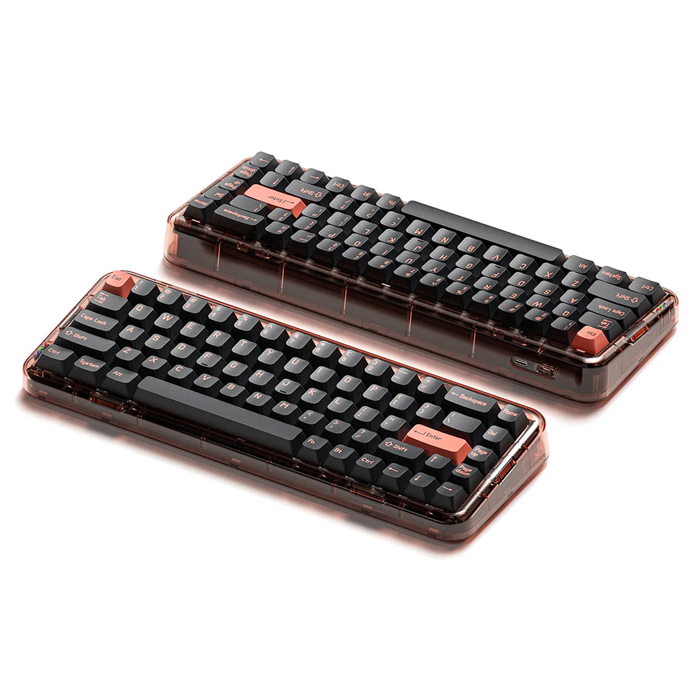 機械鍵盤】MelGeek Mojo68 黑鴿子透明機械鍵盤