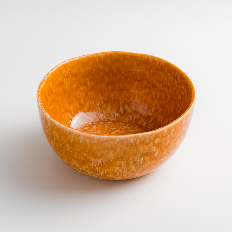 WAGA 斑斕亮釉 14.5cm 陶瓷深碗｜橘｜單品_0