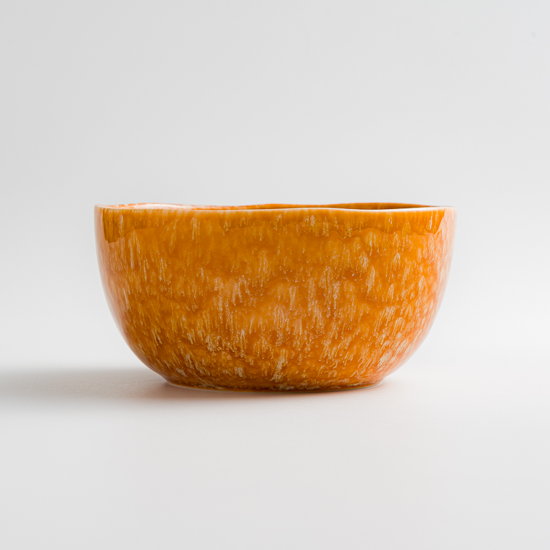 WAGA 斑斕亮釉 14.5cm 陶瓷深碗｜橘｜單品_1