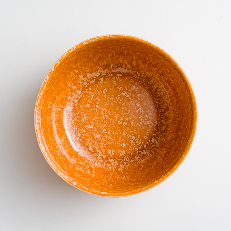 WAGA 斑斕亮釉 14.5cm 陶瓷深碗｜橘｜單品_2