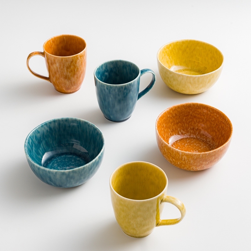 WAGA 斑斕亮釉 14.5cm 陶瓷深碗｜橘｜單品_5