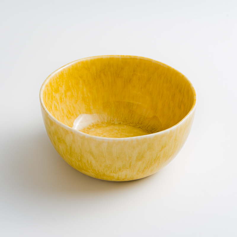 WAGA 斑斕亮釉 14.5cm 陶瓷深碗｜黃｜單品_0
