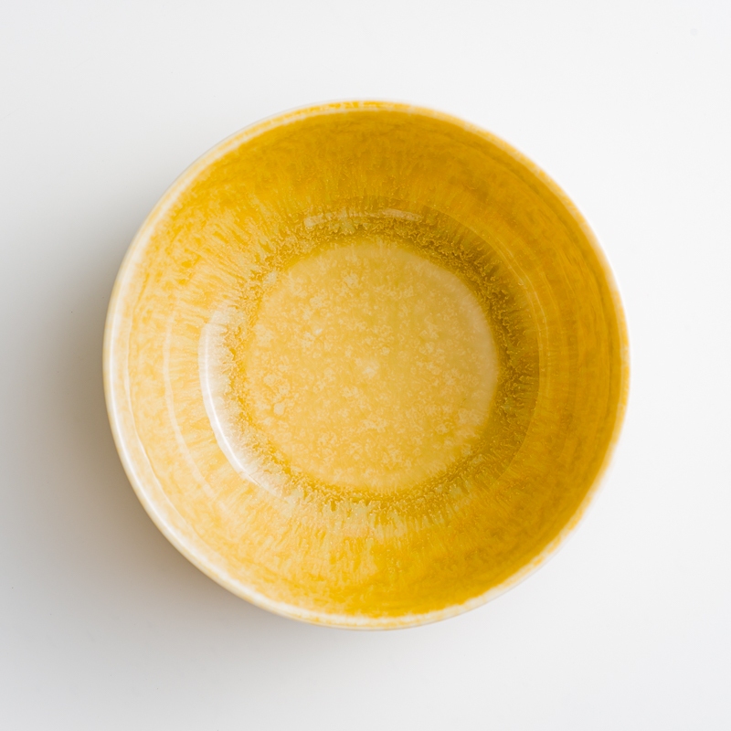 WAGA 斑斕亮釉 14.5cm 陶瓷深碗｜黃｜單品_2