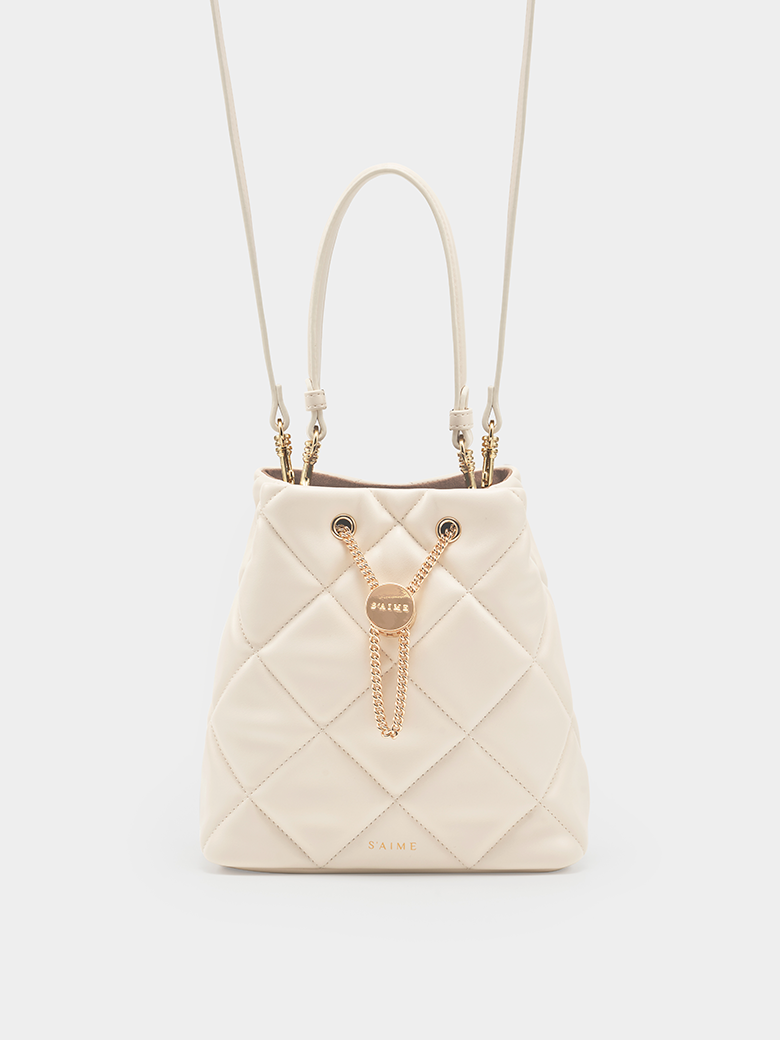 送料込★S’AIME★菱格絎縫束口小水桶包★2way キルティングBAG 638894624362930000?v=1&quality=30