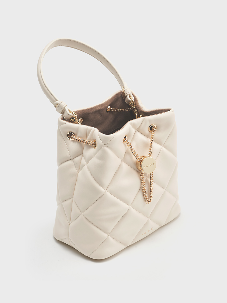 送料込★S’AIME★菱格絎縫束口小水桶包★2way キルティングBAG 菱格絎縫束口水桶包- S'AIME東京企劃