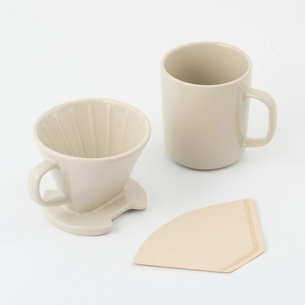 Stoneware Coffee Filter Cup/Grey Rice_4