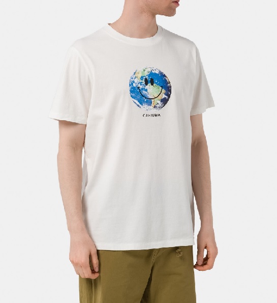 【CARIUMA】SMILING EARTH TEE 白_0