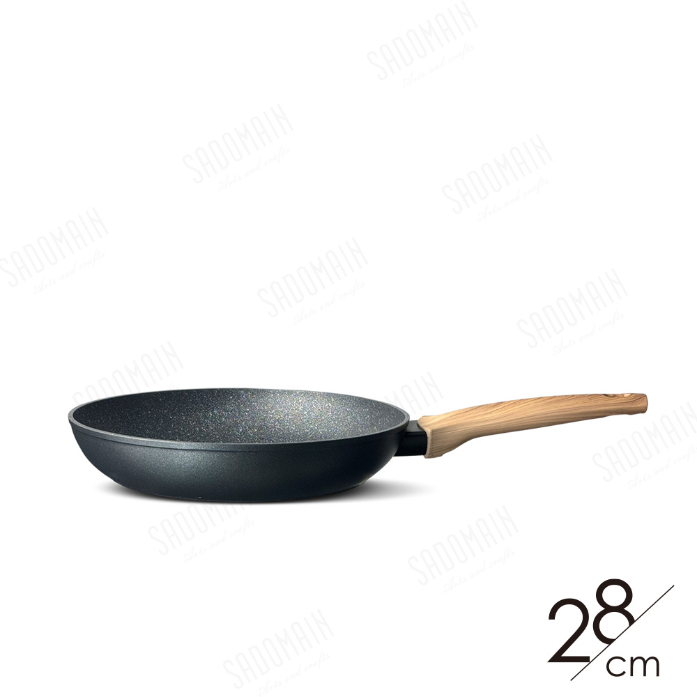 耐磨2百萬次｜火山岩不沾平底鍋28cm AG228 | 熱銷推薦| 仙德曼SADOMAIN