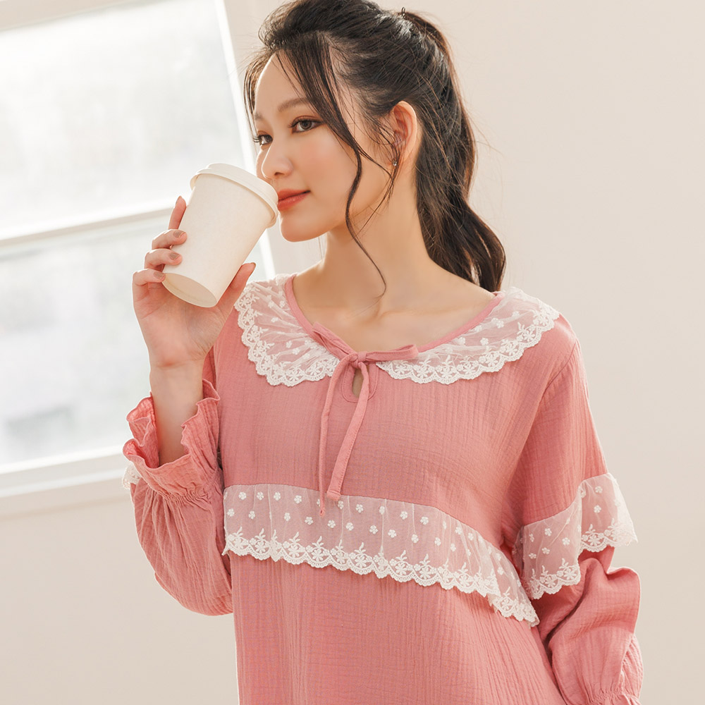 【純棉甜夢】洋裝式家居服 FREE 2色 I40013_6