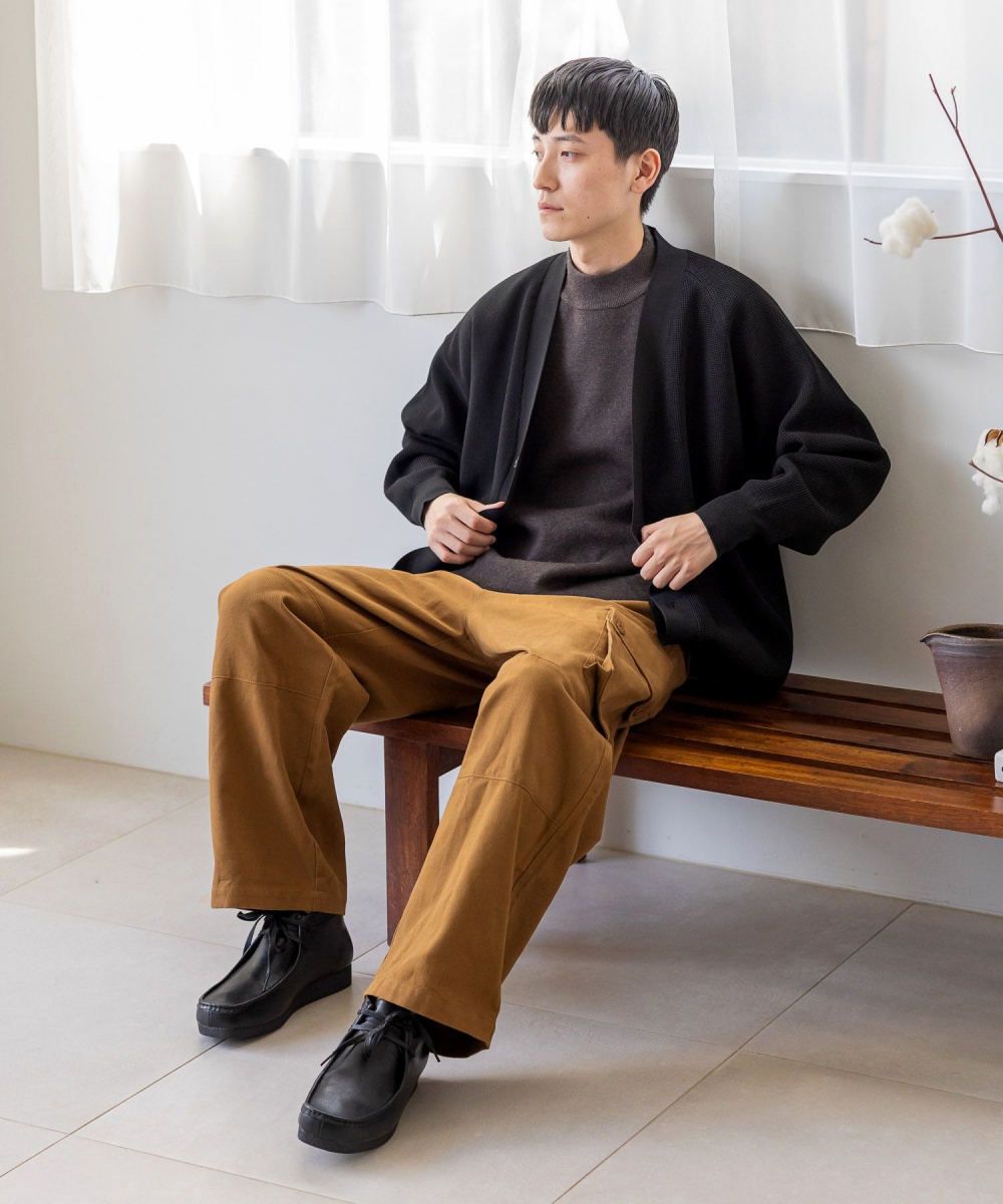 niko and男V領不對稱織紋針織罩衫長袖上衣-三色-979911